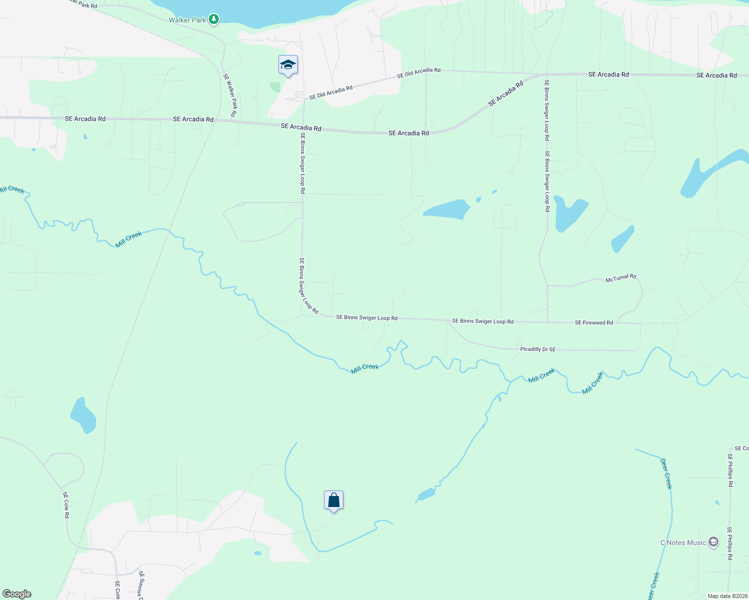 map of restaurants, bars, coffee shops, grocery stores, and more near 993 Southeast Binns Swiger Loop Road in Shelton