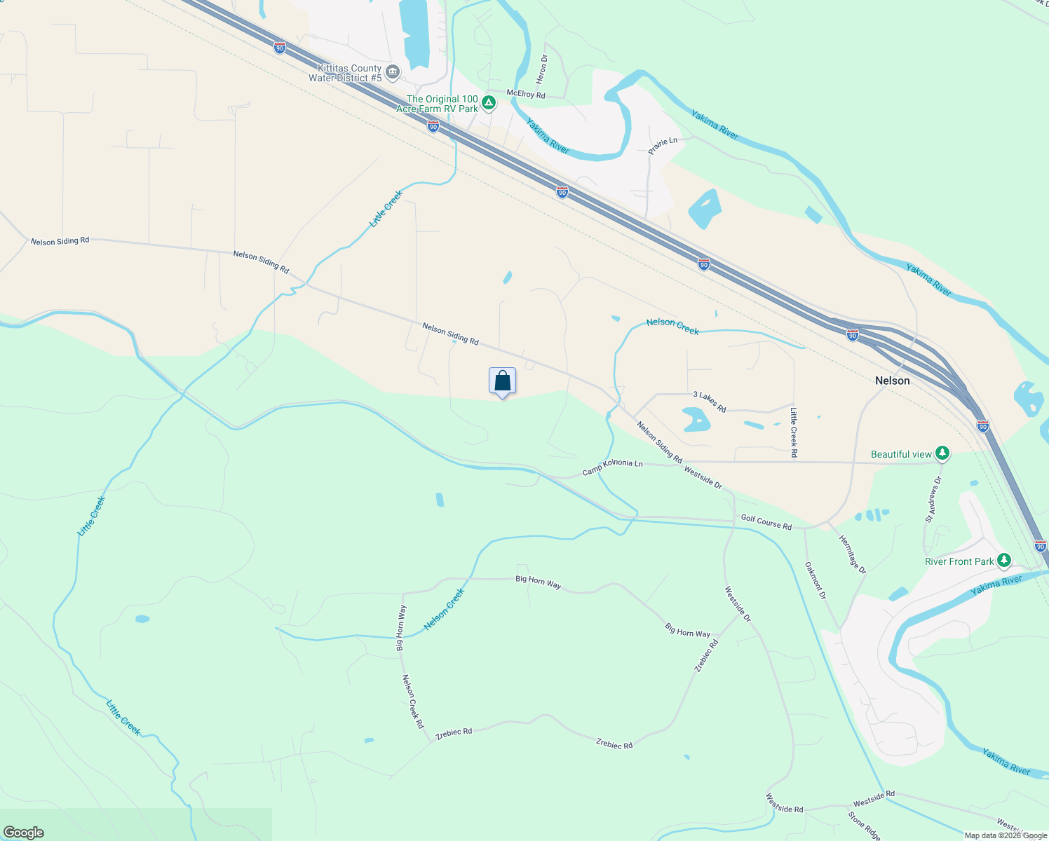 map of restaurants, bars, coffee shops, grocery stores, and more near 1712 Nelson Siding Rd in Cle Elum