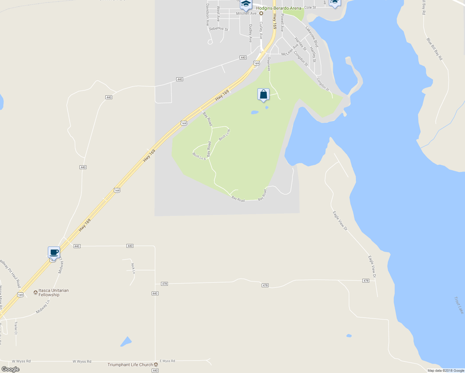 map of restaurants, bars, coffee shops, grocery stores, and more near 106 White Spruce Lane in Coleraine