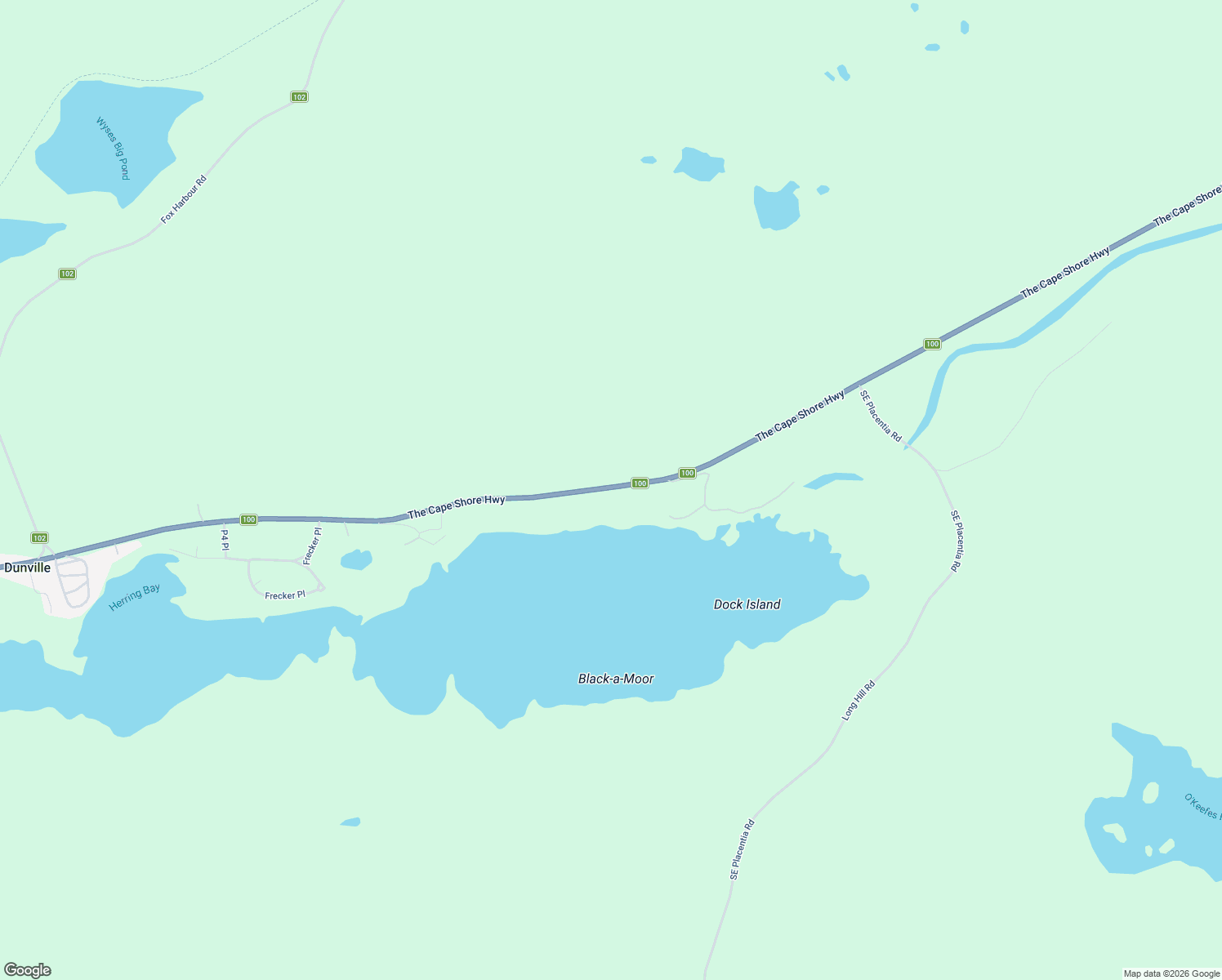 map of restaurants, bars, coffee shops, grocery stores, and more near 739 Newfoundland and Labrador 100 in Dunville