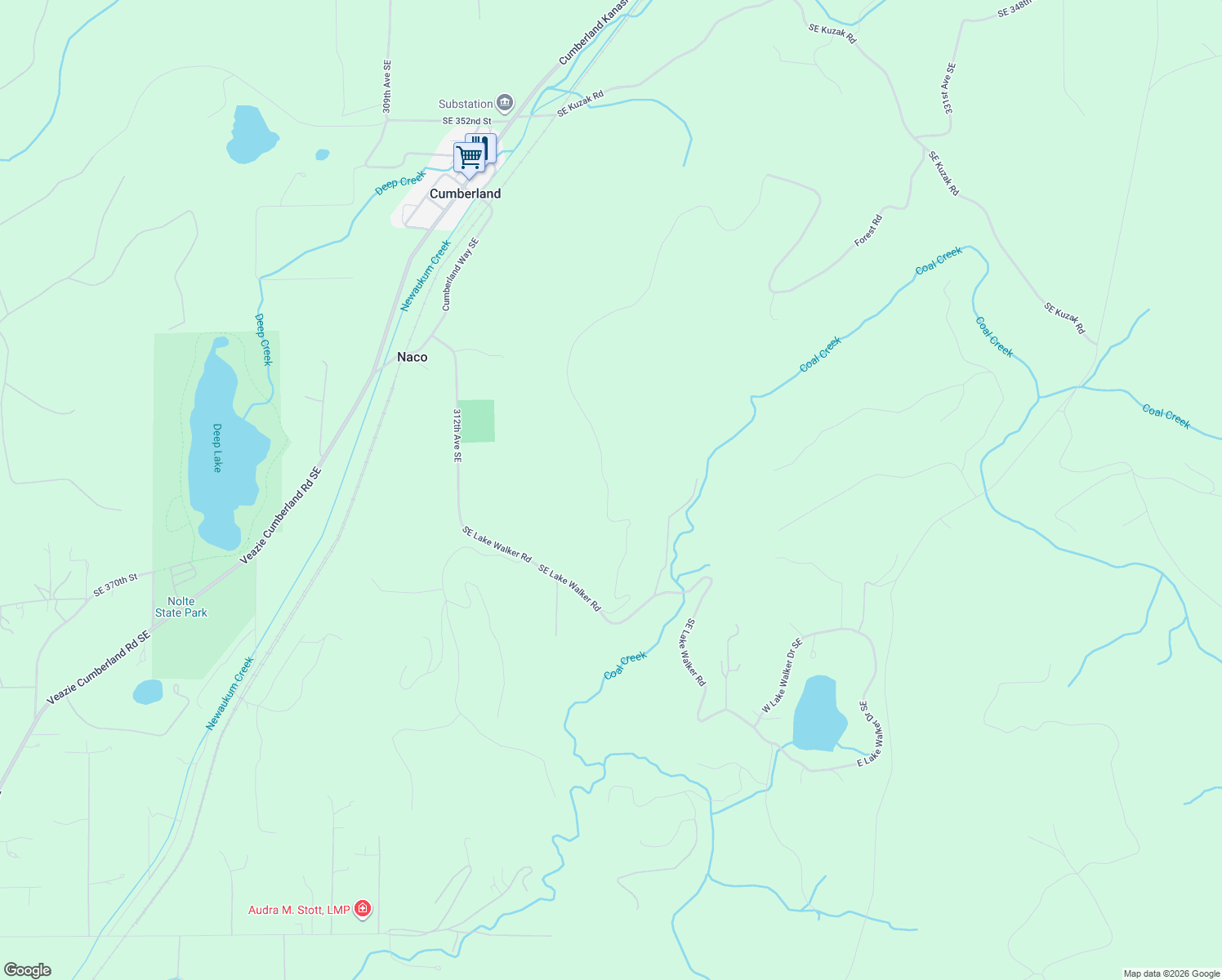 map of restaurants, bars, coffee shops, grocery stores, and more near 36501-36899 320th Avenue Southeast in Enumclaw