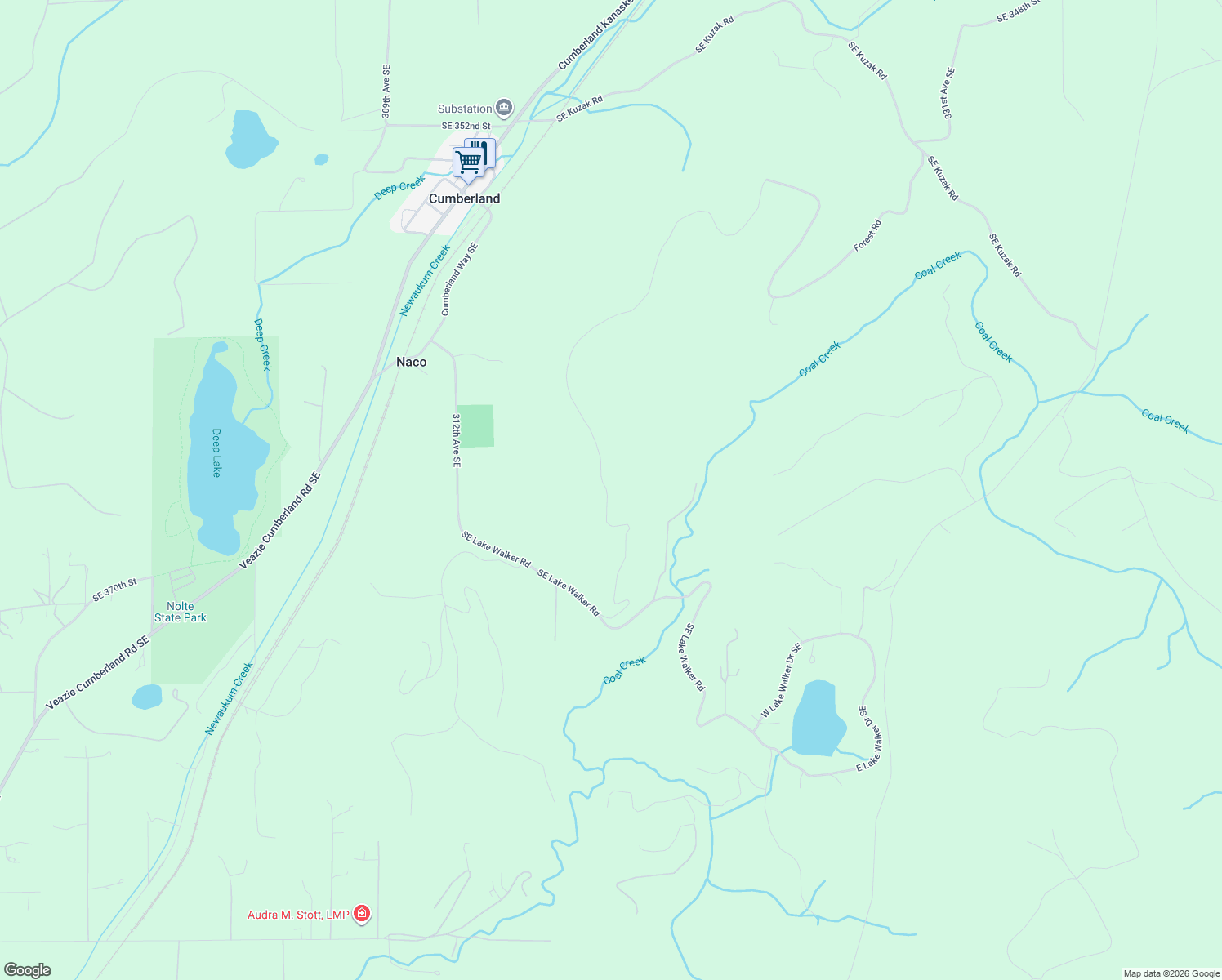 map of restaurants, bars, coffee shops, grocery stores, and more near 36501-36899 320th Avenue Southeast in Enumclaw