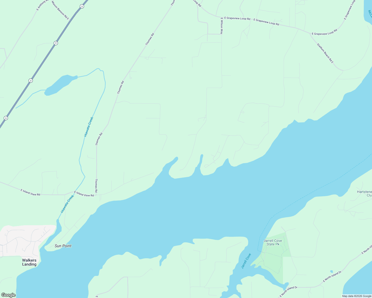 map of restaurants, bars, coffee shops, grocery stores, and more near 870 East Wilson Way in Grapeview