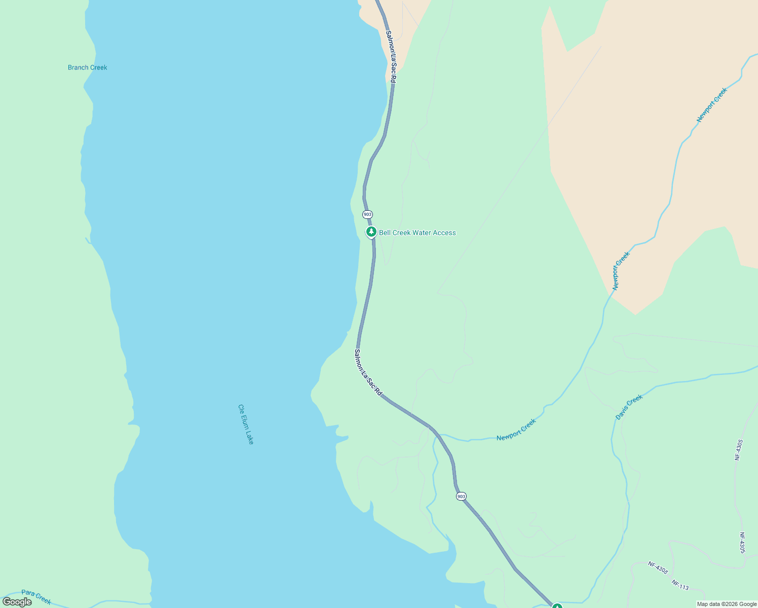 map of restaurants, bars, coffee shops, grocery stores, and more near Salmon La Sac Road in Ronald