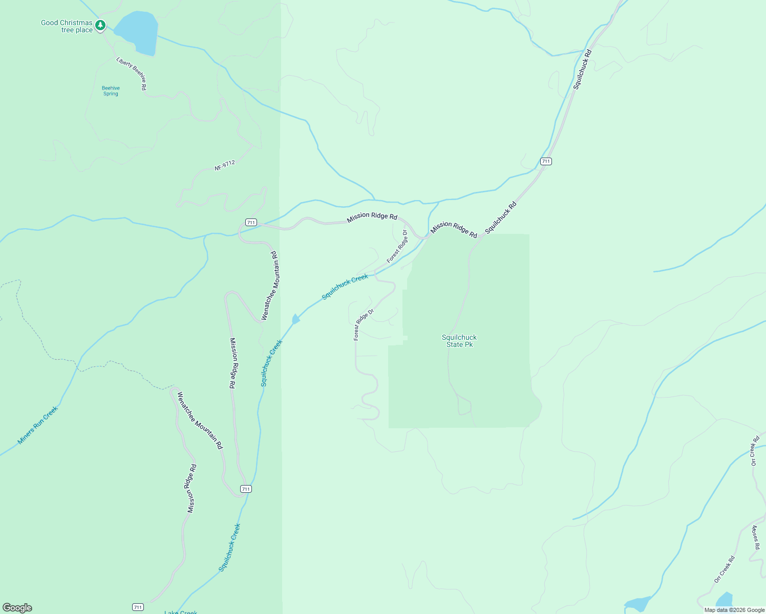 map of restaurants, bars, coffee shops, grocery stores, and more near 6408 Forest Ridge Drive in Wenatchee