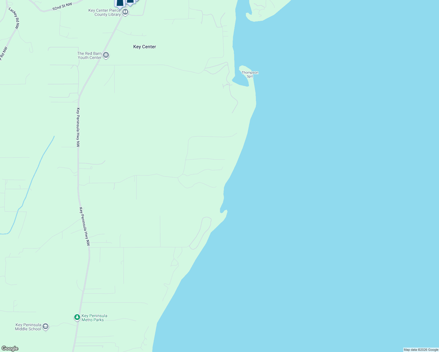 map of restaurants, bars, coffee shops, grocery stores, and more near 14813 71st Street Northwest in Lakebay