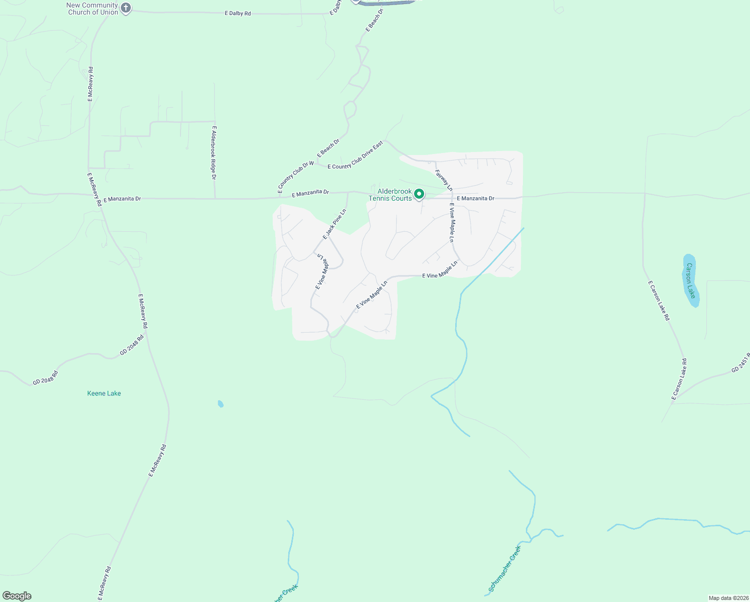 map of restaurants, bars, coffee shops, grocery stores, and more near 671 East Vine Maple Lane in Union