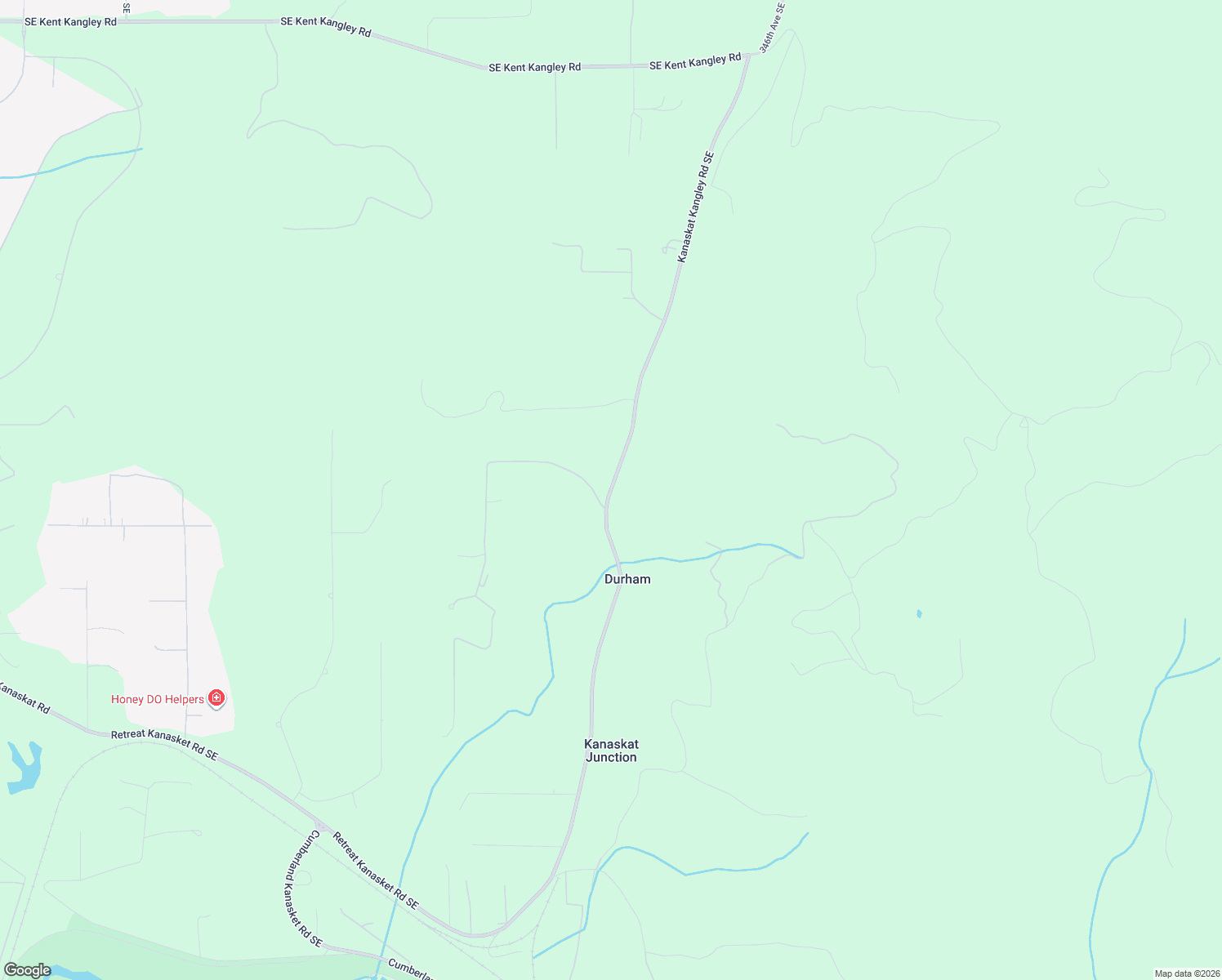 map of restaurants, bars, coffee shops, grocery stores, and more near 29286 Kanaskat Kangley Road Southeast in Ravensdale