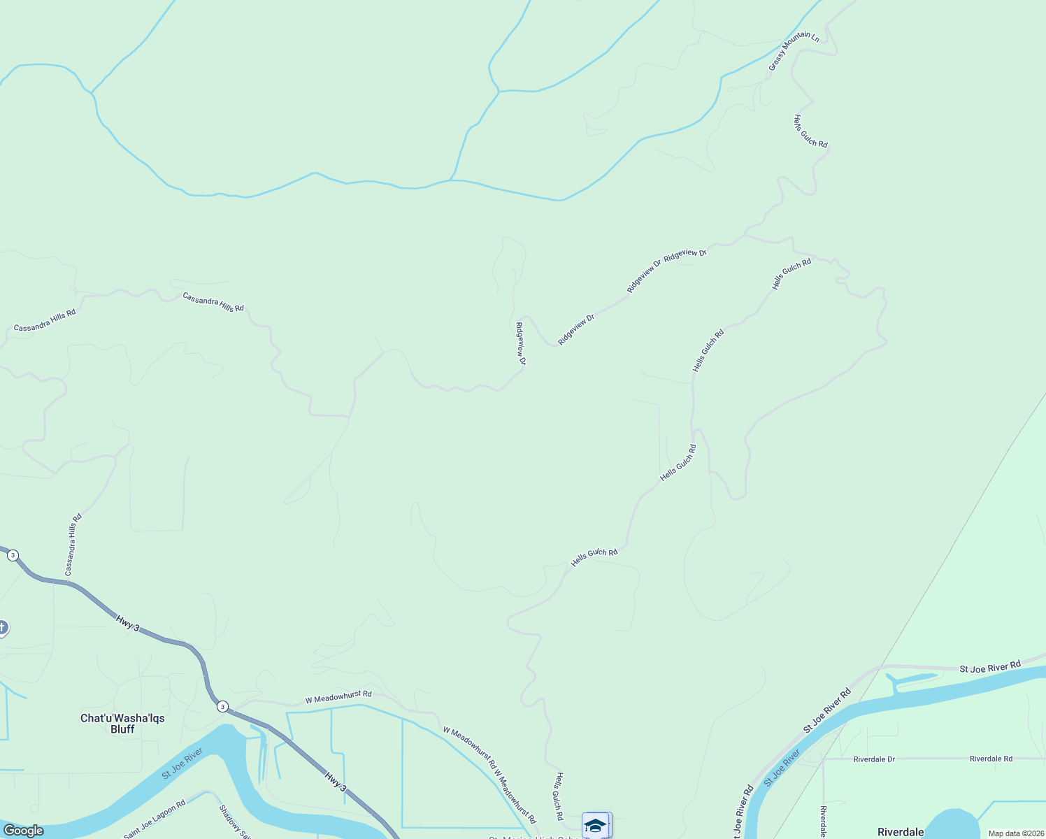 map of restaurants, bars, coffee shops, grocery stores, and more near 650 Ridgeview Drive in Saint Maries