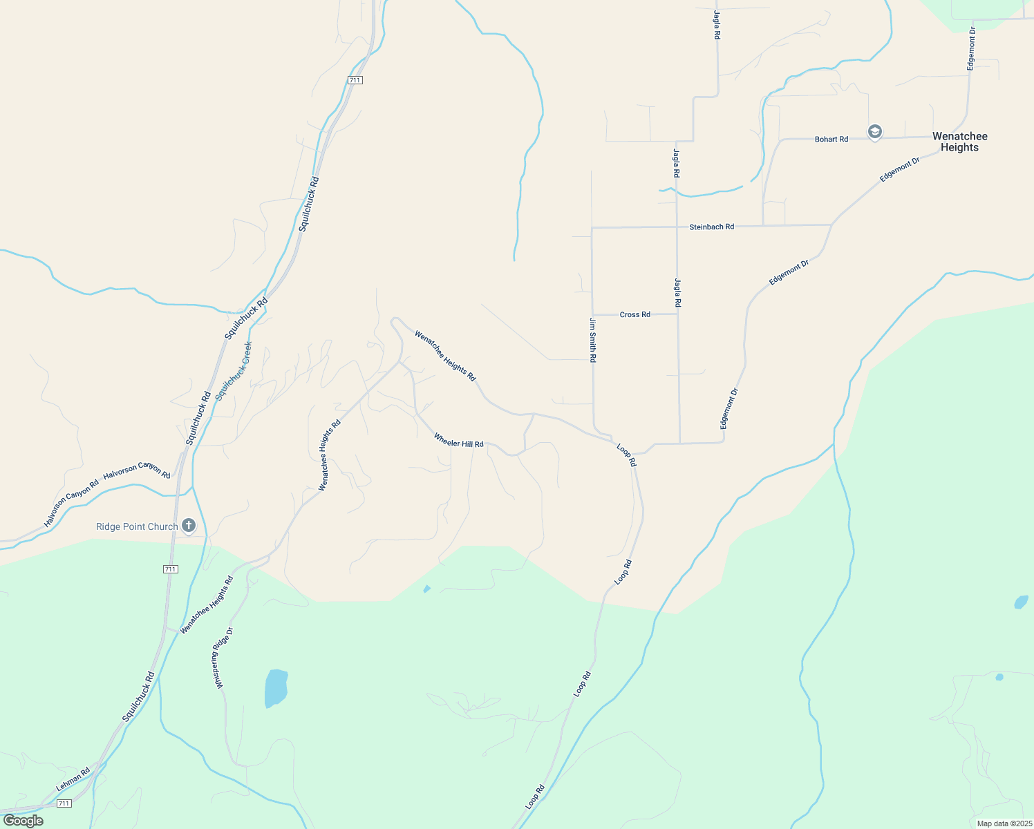 map of restaurants, bars, coffee shops, grocery stores, and more near 565 Wenatchee Heights Road in Wenatchee