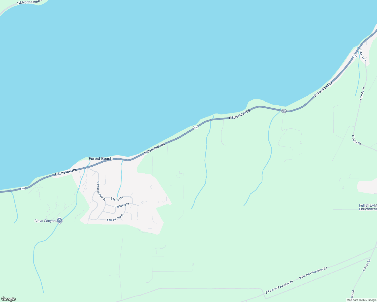 map of restaurants, bars, coffee shops, grocery stores, and more near 14230 Washington 106 in Belfair