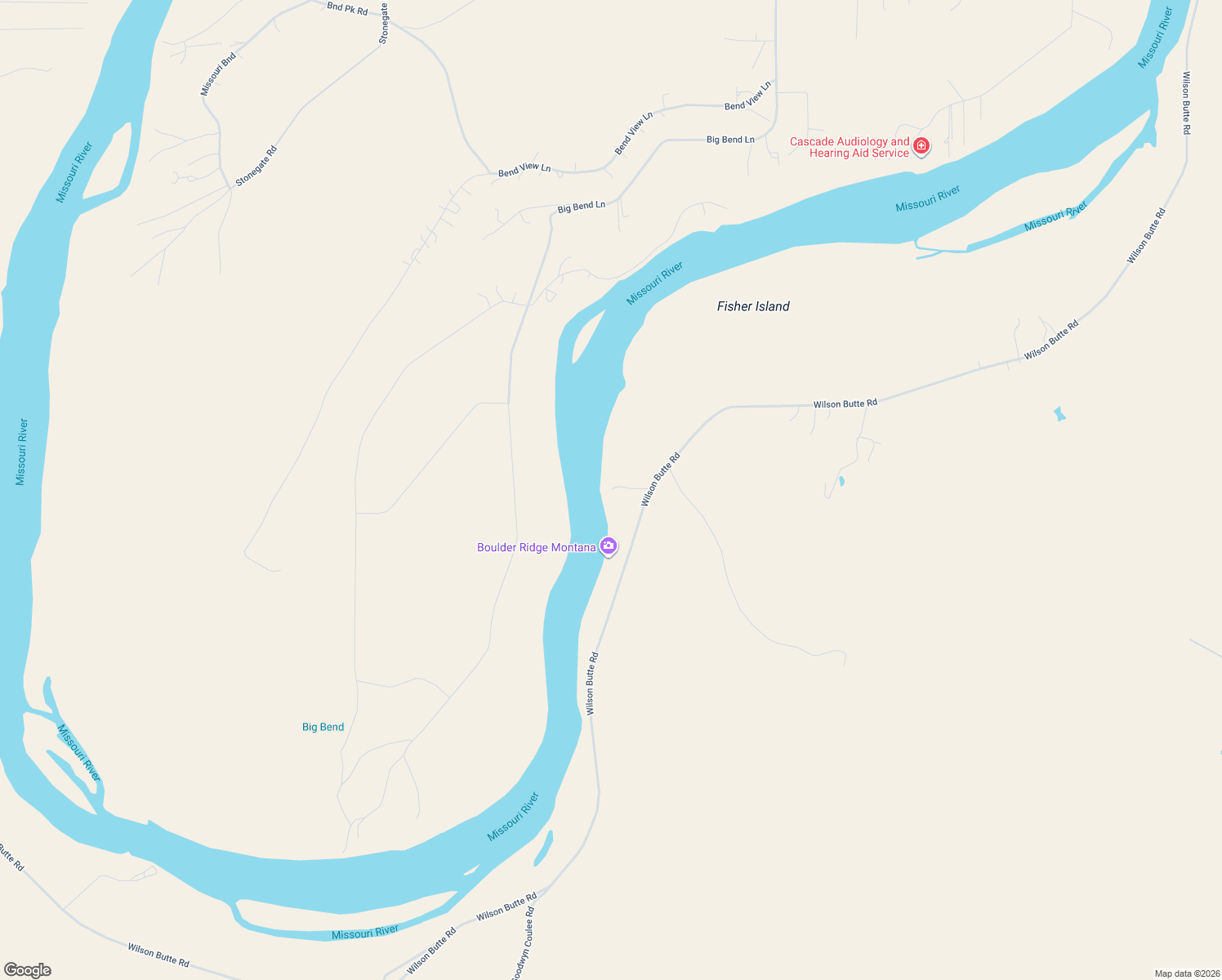 map of restaurants, bars, coffee shops, grocery stores, and more near 401 Wilson Butte Road in Great Falls