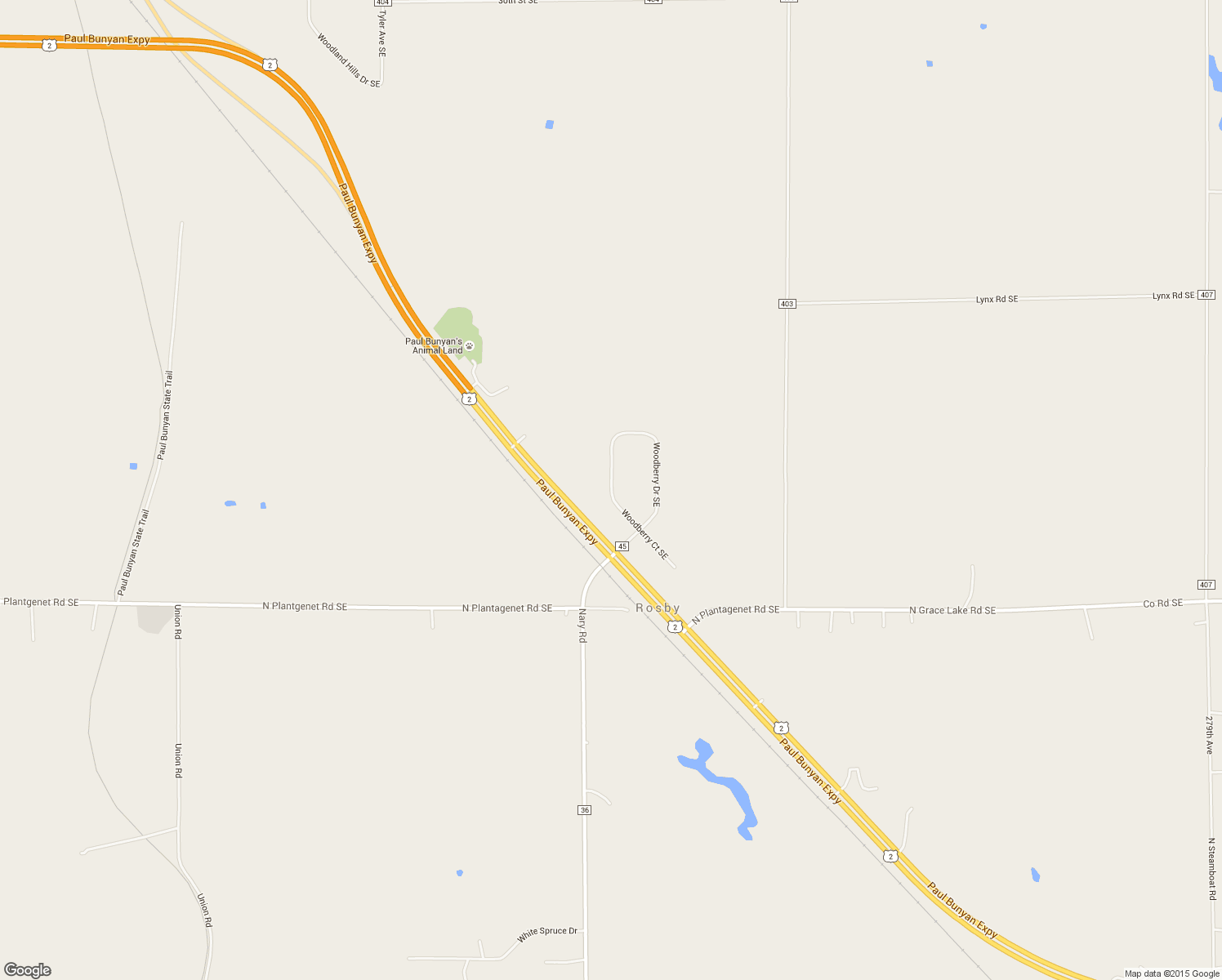 map of restaurants, bars, coffee shops, grocery stores, and more near 4109 Woodberry Drive Southeast in Bemidji