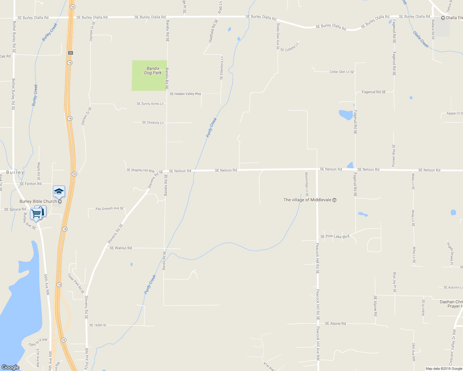 map of restaurants, bars, coffee shops, grocery stores, and more near 3936 Southeast Nelson Road in Olalla