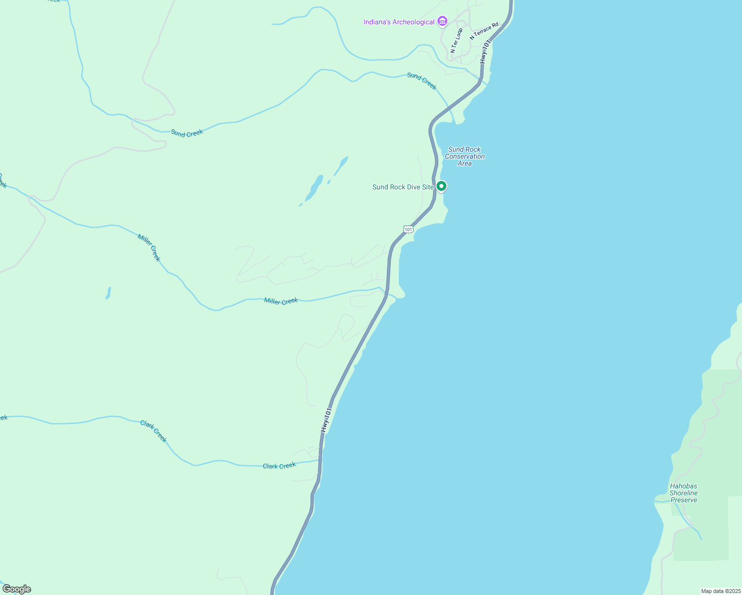 map of restaurants, bars, coffee shops, grocery stores, and more near 51 North Nancy Avenue in Hoodsport