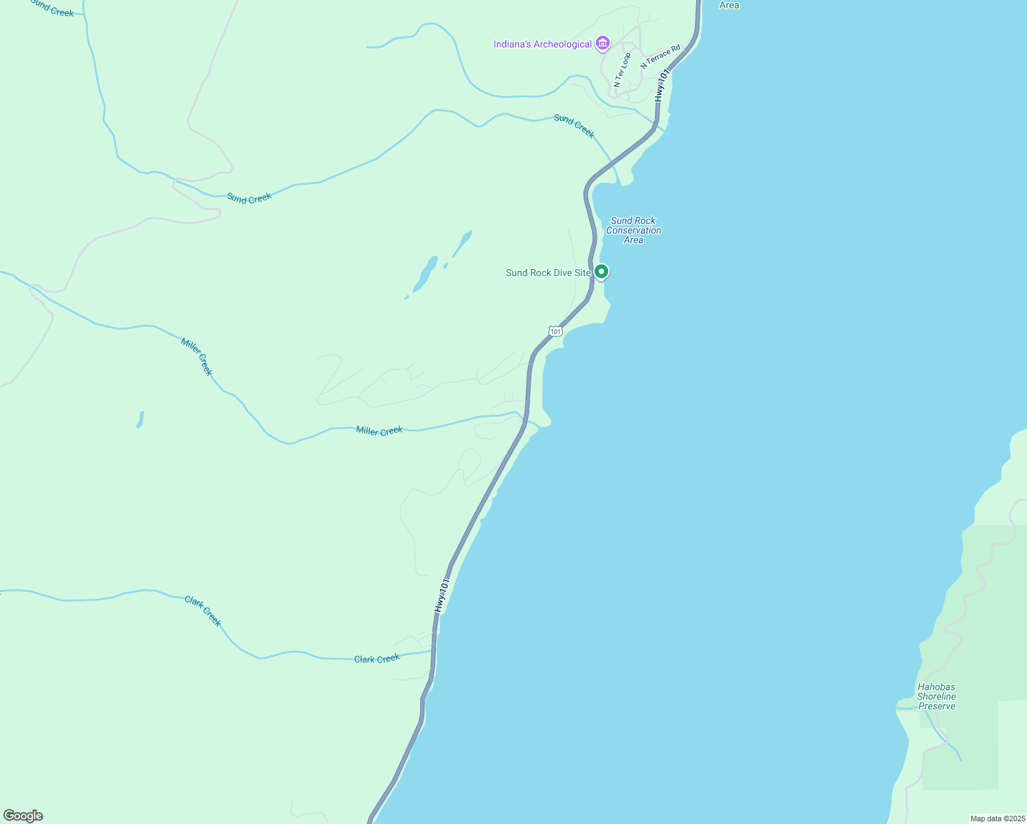 map of restaurants, bars, coffee shops, grocery stores, and more near 51 North Nancy Avenue in Hoodsport