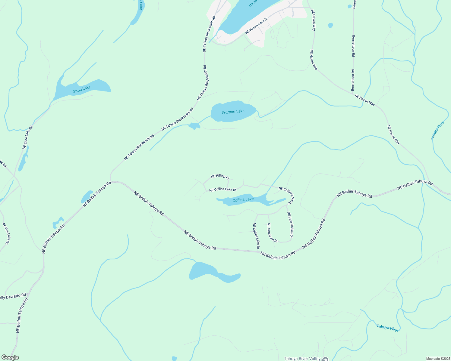 map of restaurants, bars, coffee shops, grocery stores, and more near 61 Northeast Hilltop Place in Tahuya
