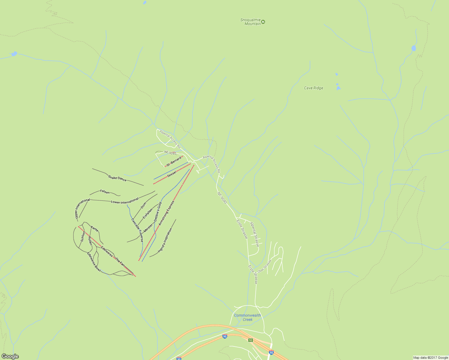 map of restaurants, bars, coffee shops, grocery stores, and more near 1128 Erste Strasse in North Bend