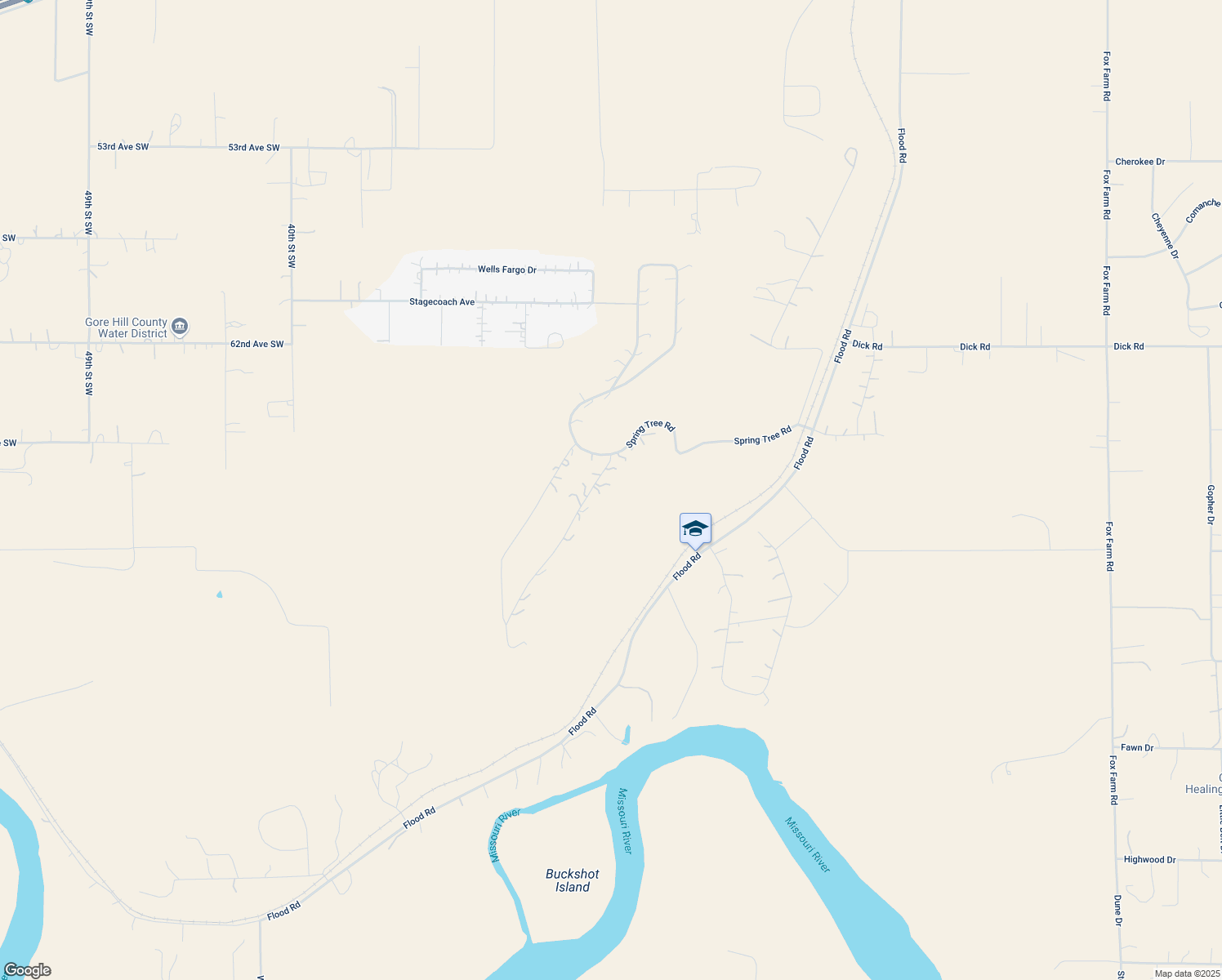 map of restaurants, bars, coffee shops, grocery stores, and more near 7 Spring Ridge Drive in Great Falls
