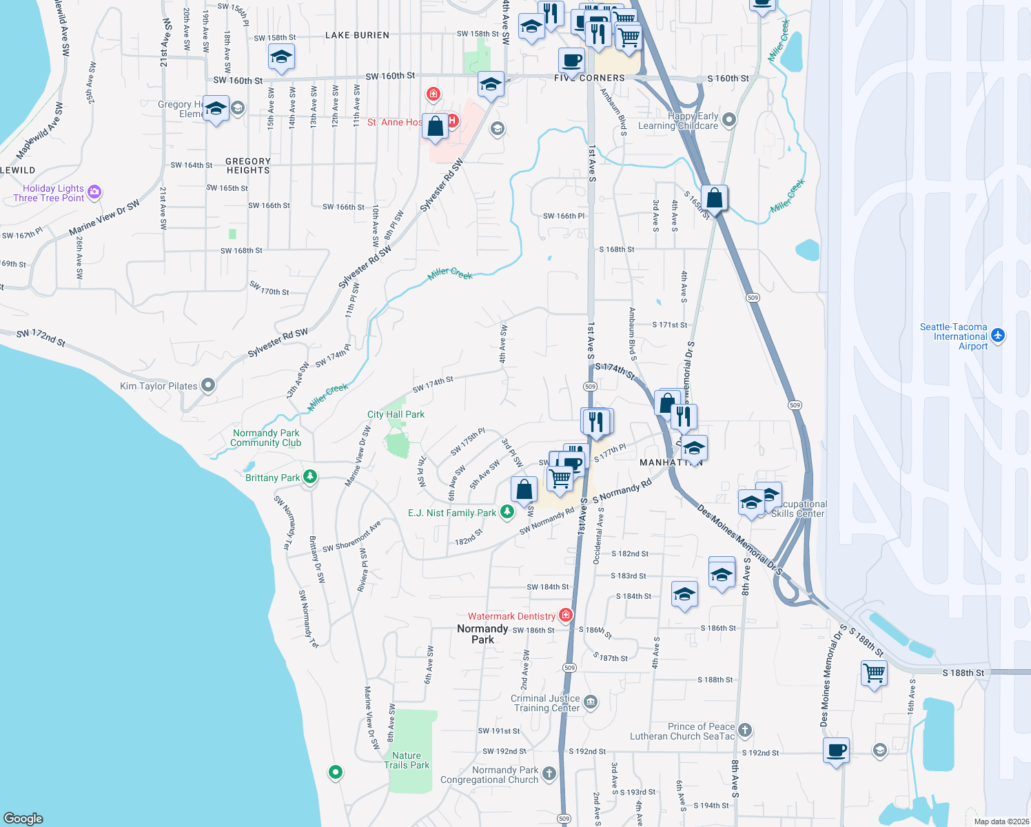 17454 4th Avenue Southwest, Normandy Park WA Walk Score