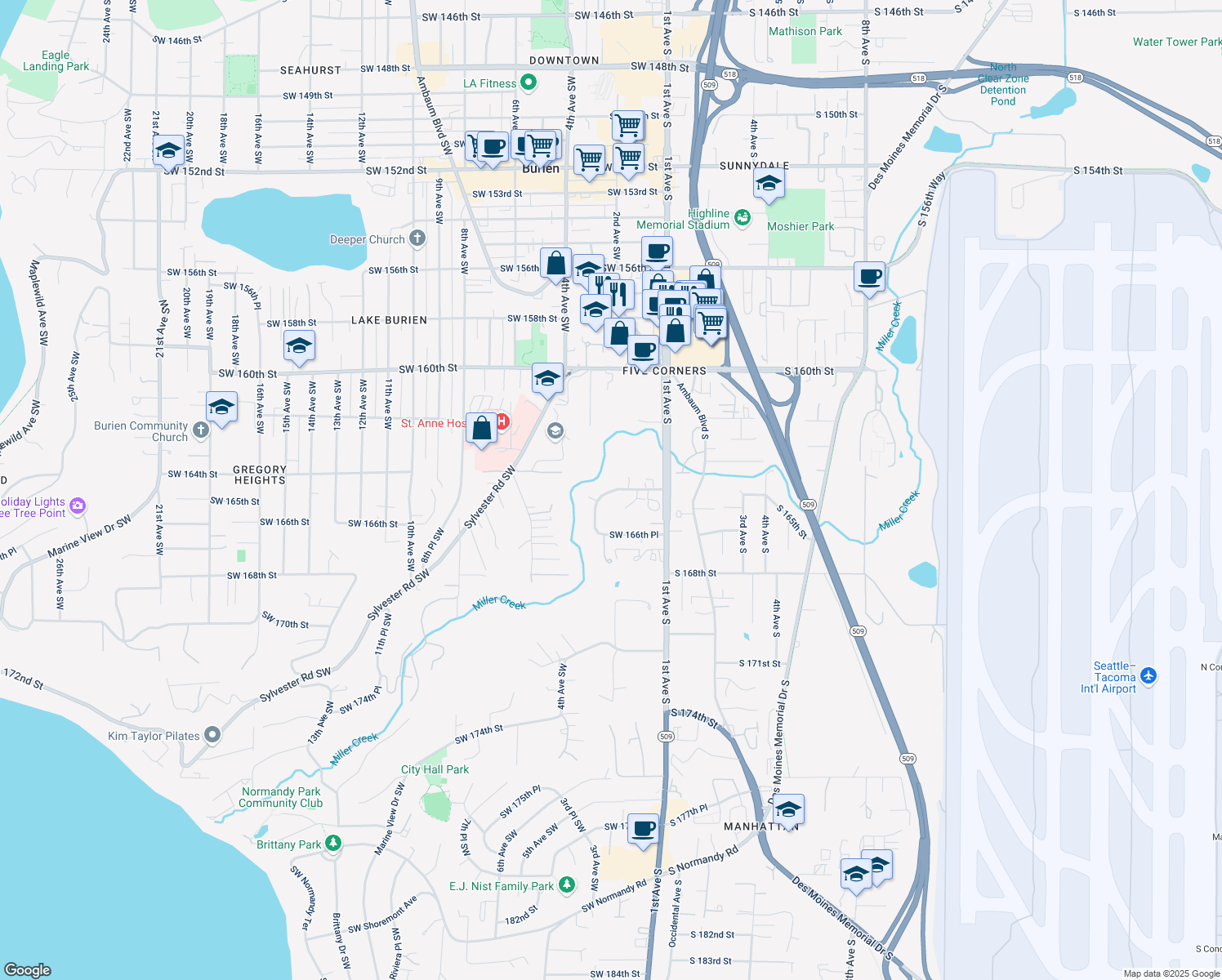 232 Southwest 164th Place, Normandy Park WA Walk Score