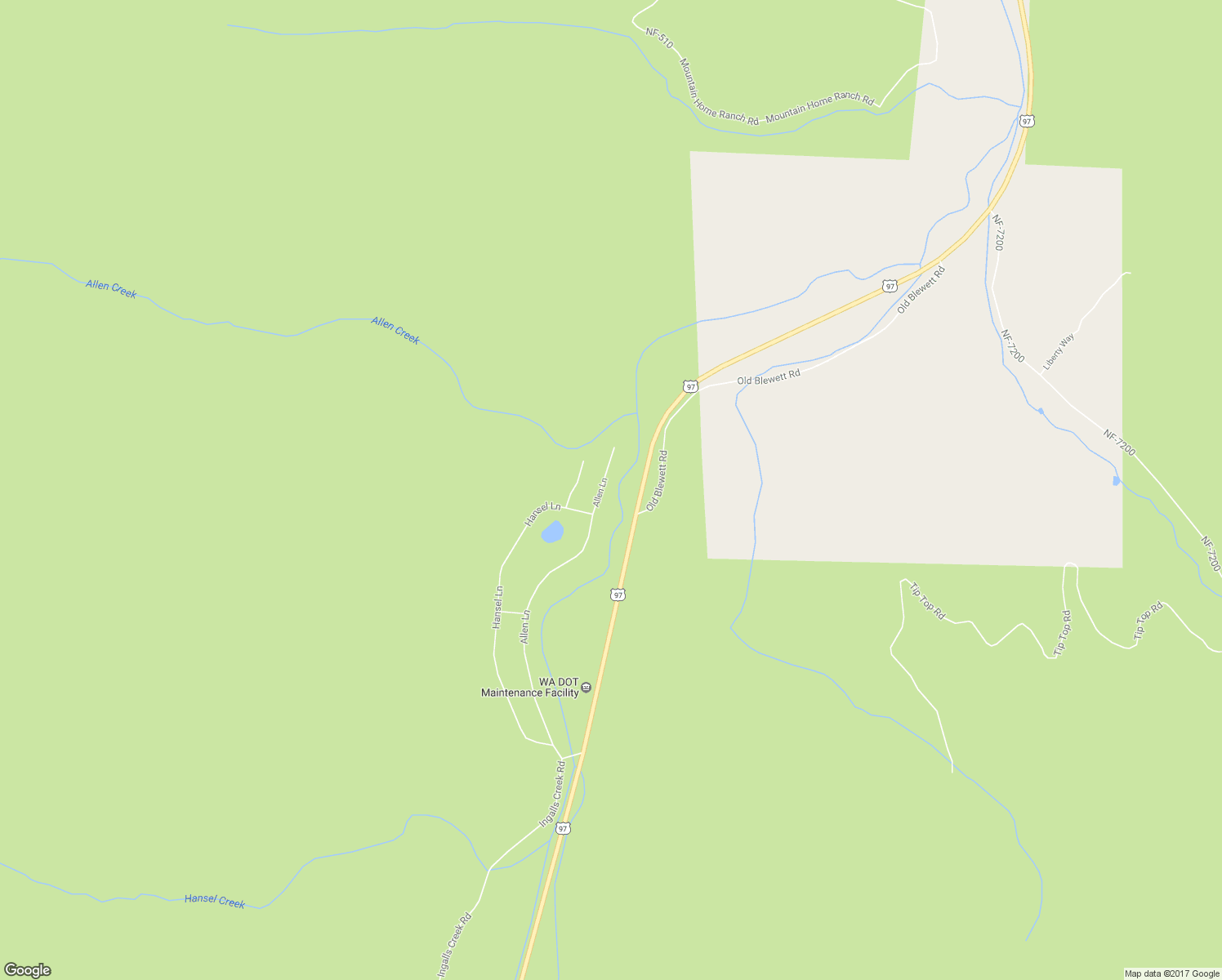 map of restaurants, bars, coffee shops, grocery stores, and more near 3637 Allen Lane in Peshastin