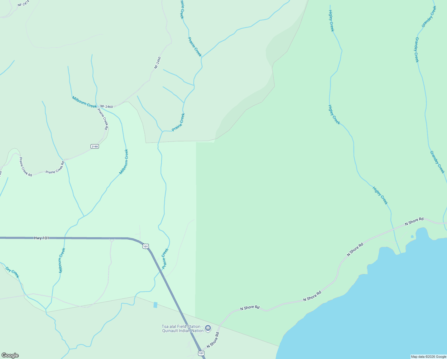 map of restaurants, bars, coffee shops, grocery stores, and more near in Amanda Park