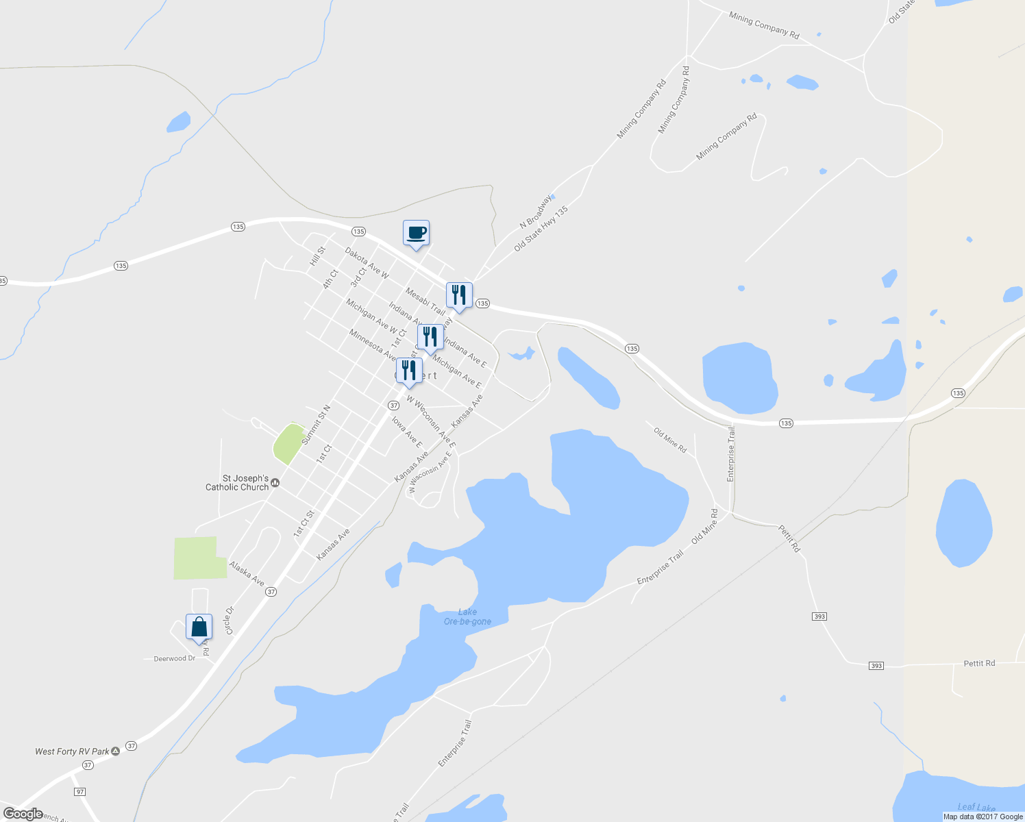 map of restaurants, bars, coffee shops, grocery stores, and more near 204 Ore Be Gone Court in Gilbert