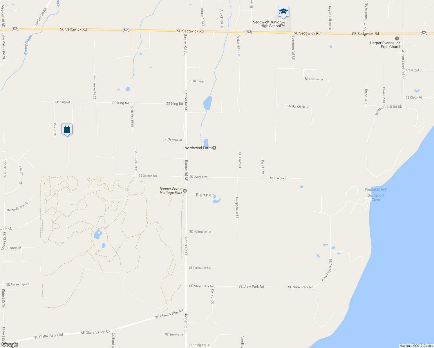 map of restaurants, bars, coffee shops, grocery stores, and more near 8395 Southeast Overaa Road in Port Orchard