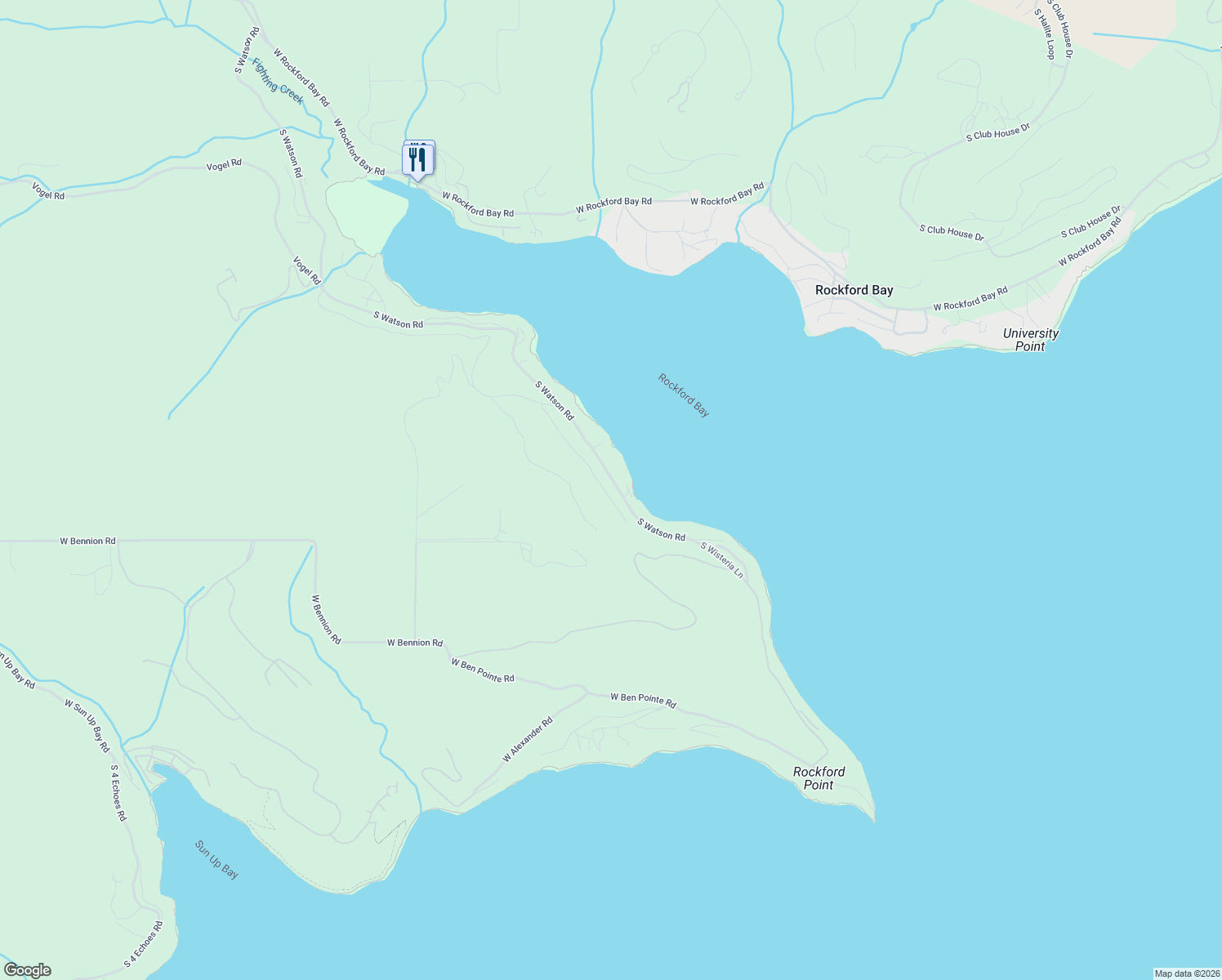 map of restaurants, bars, coffee shops, grocery stores, and more near 19973 South Watson Road in Coeur d'Alene