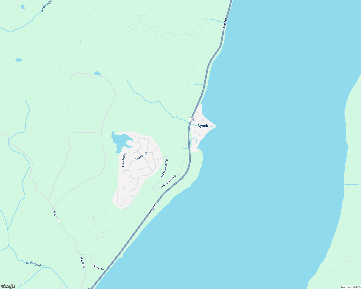 map of restaurants, bars, coffee shops, grocery stores, and more near 261 North Paradise Drive in Lilliwaup