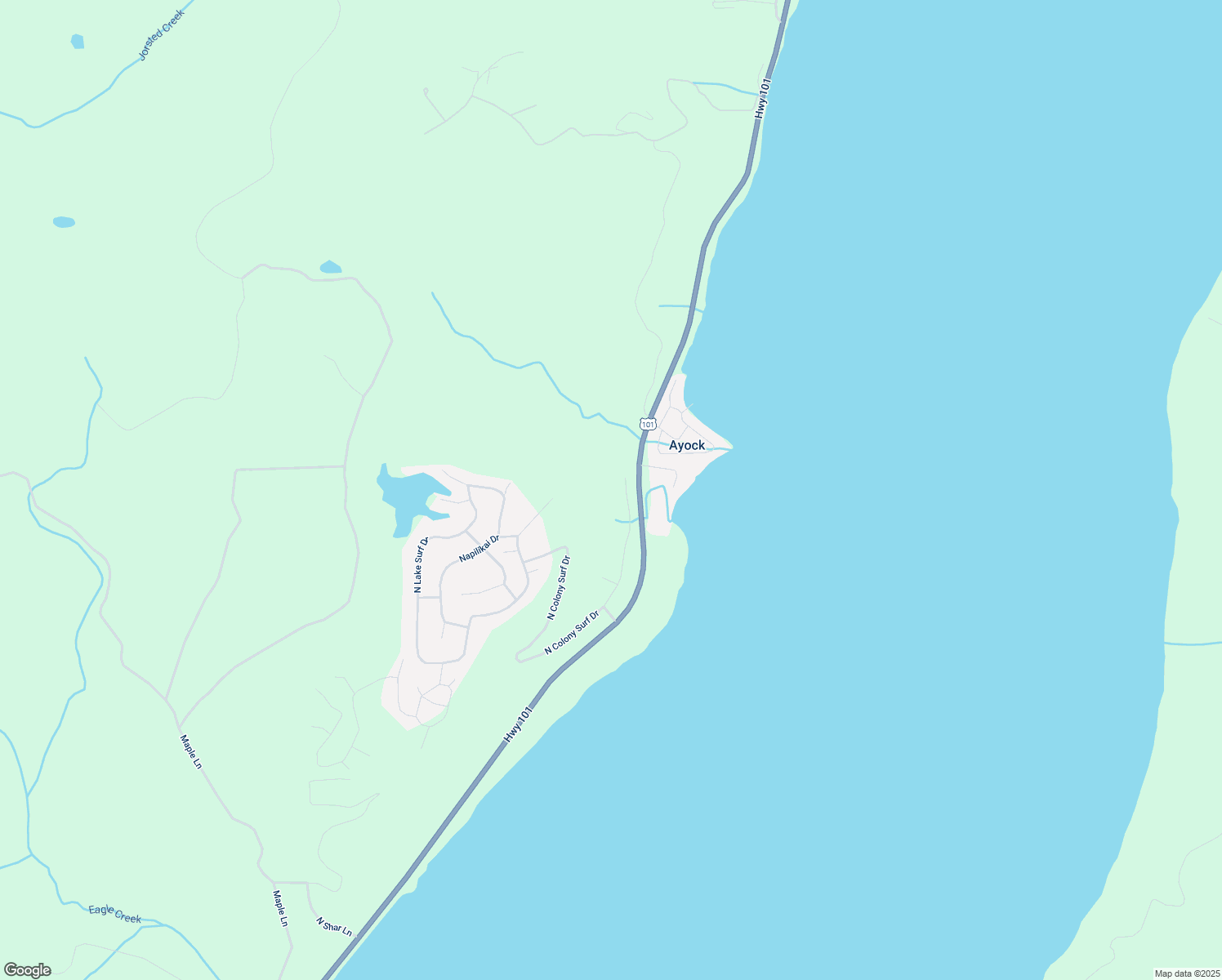 map of restaurants, bars, coffee shops, grocery stores, and more near 261 North Paradise Drive in Lilliwaup