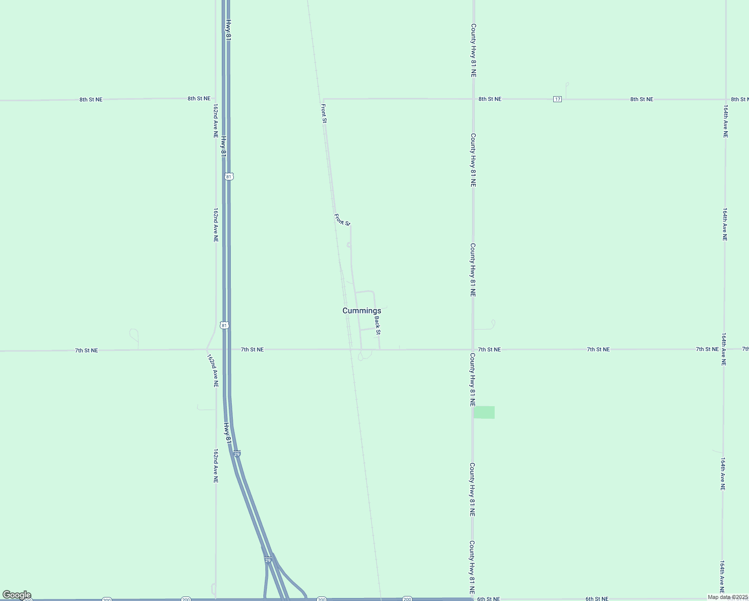 map of restaurants, bars, coffee shops, grocery stores, and more near Back Street in Traill