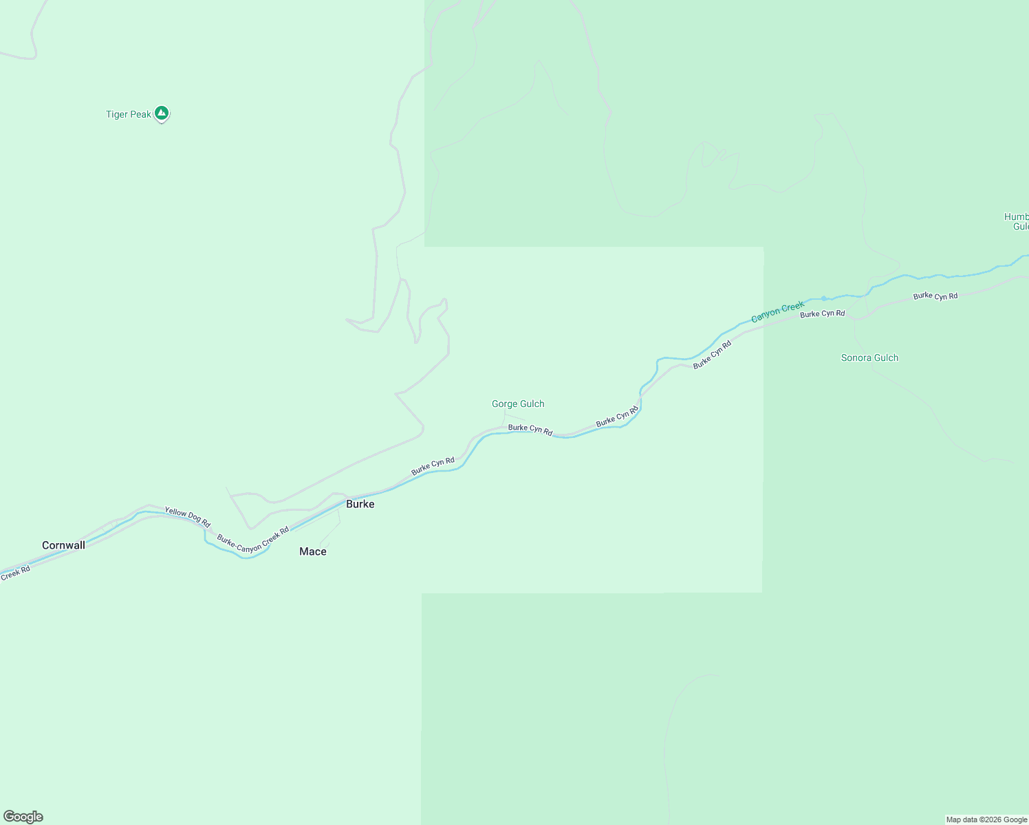 map of restaurants, bars, coffee shops, grocery stores, and more near 39 Gorge Gulch in Wallace