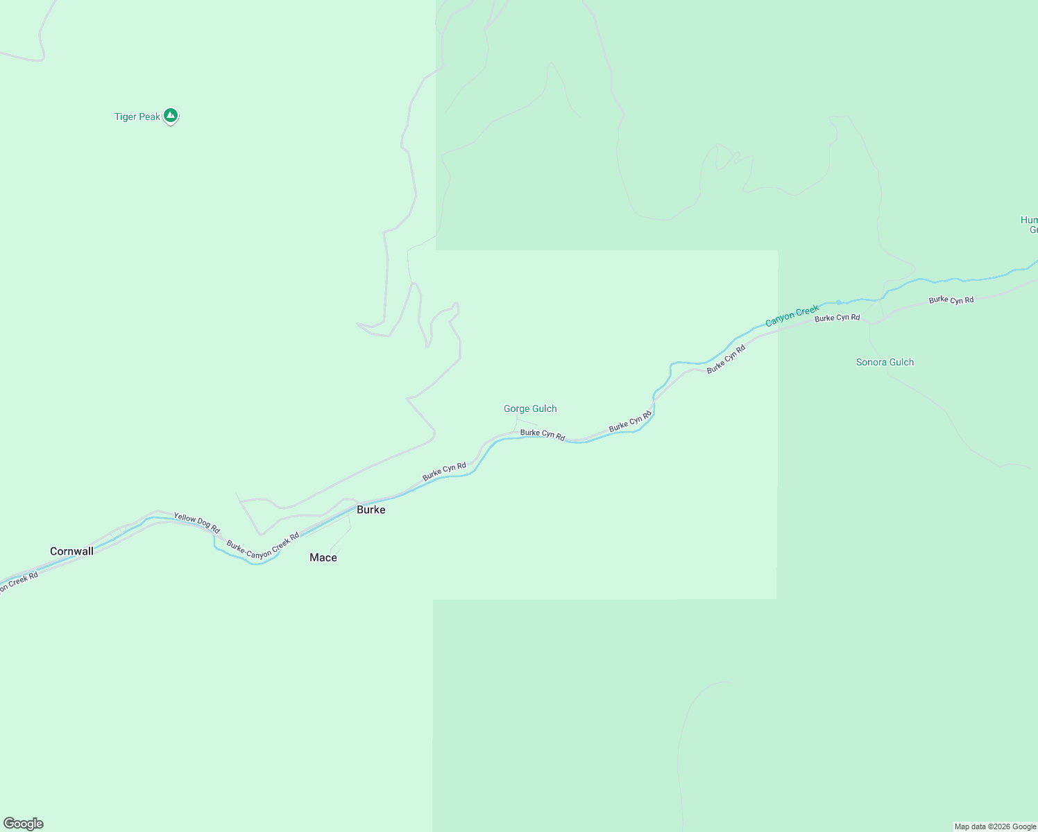 map of restaurants, bars, coffee shops, grocery stores, and more near 39 Gorge Gulch Road in Wallace
