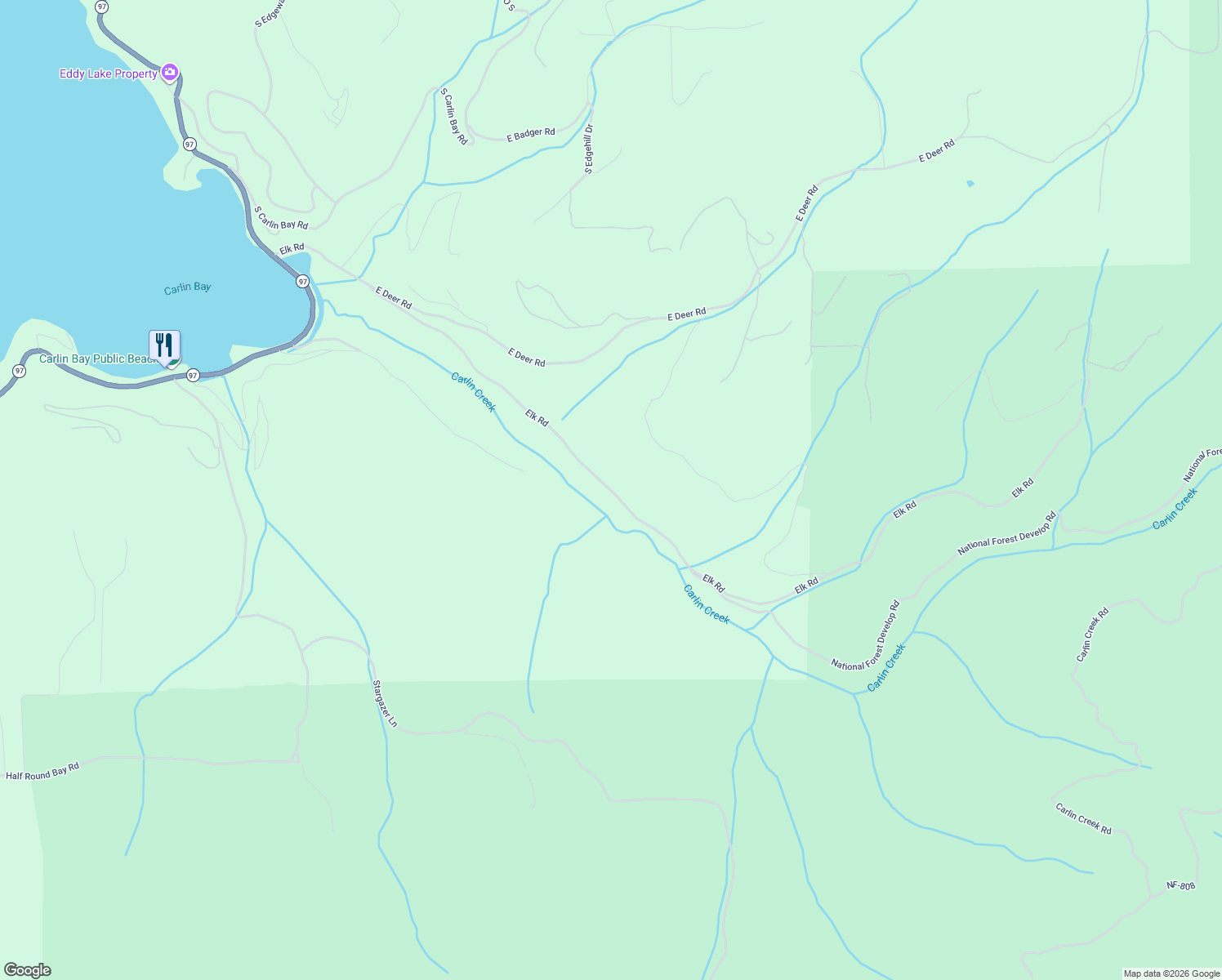 map of restaurants, bars, coffee shops, grocery stores, and more near Elk Road in Kootenai County