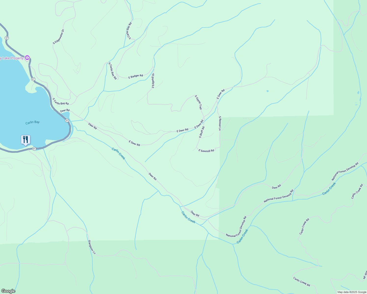 map of restaurants, bars, coffee shops, grocery stores, and more near 15040 South Bench Road in Harrison