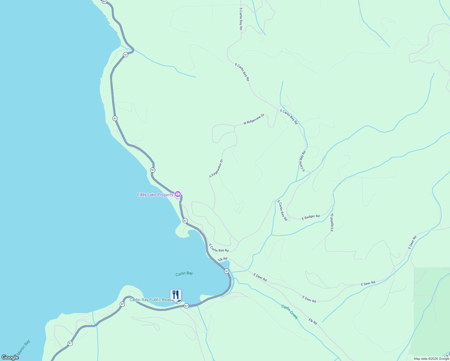 map of restaurants, bars, coffee shops, grocery stores, and more near 13450 South Edgewater Drive in Harrison