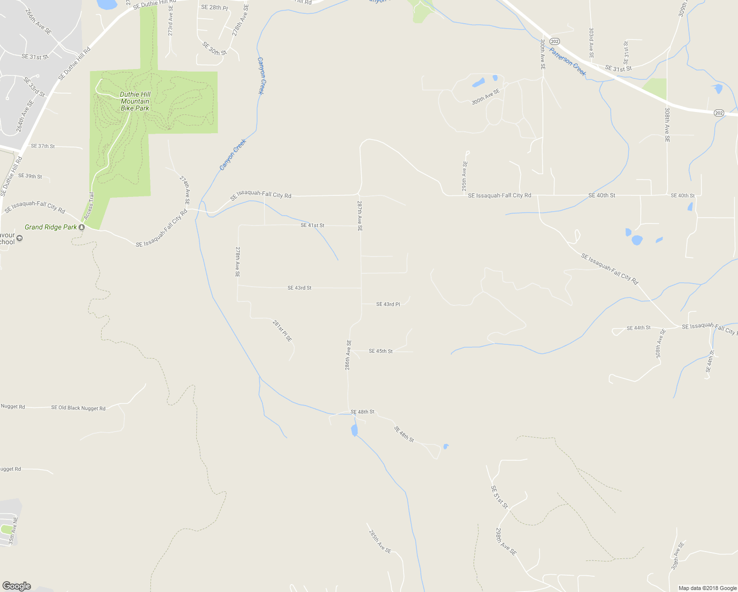 map of restaurants, bars, coffee shops, grocery stores, and more near 28726 Southeast 43rd Place in Fall City