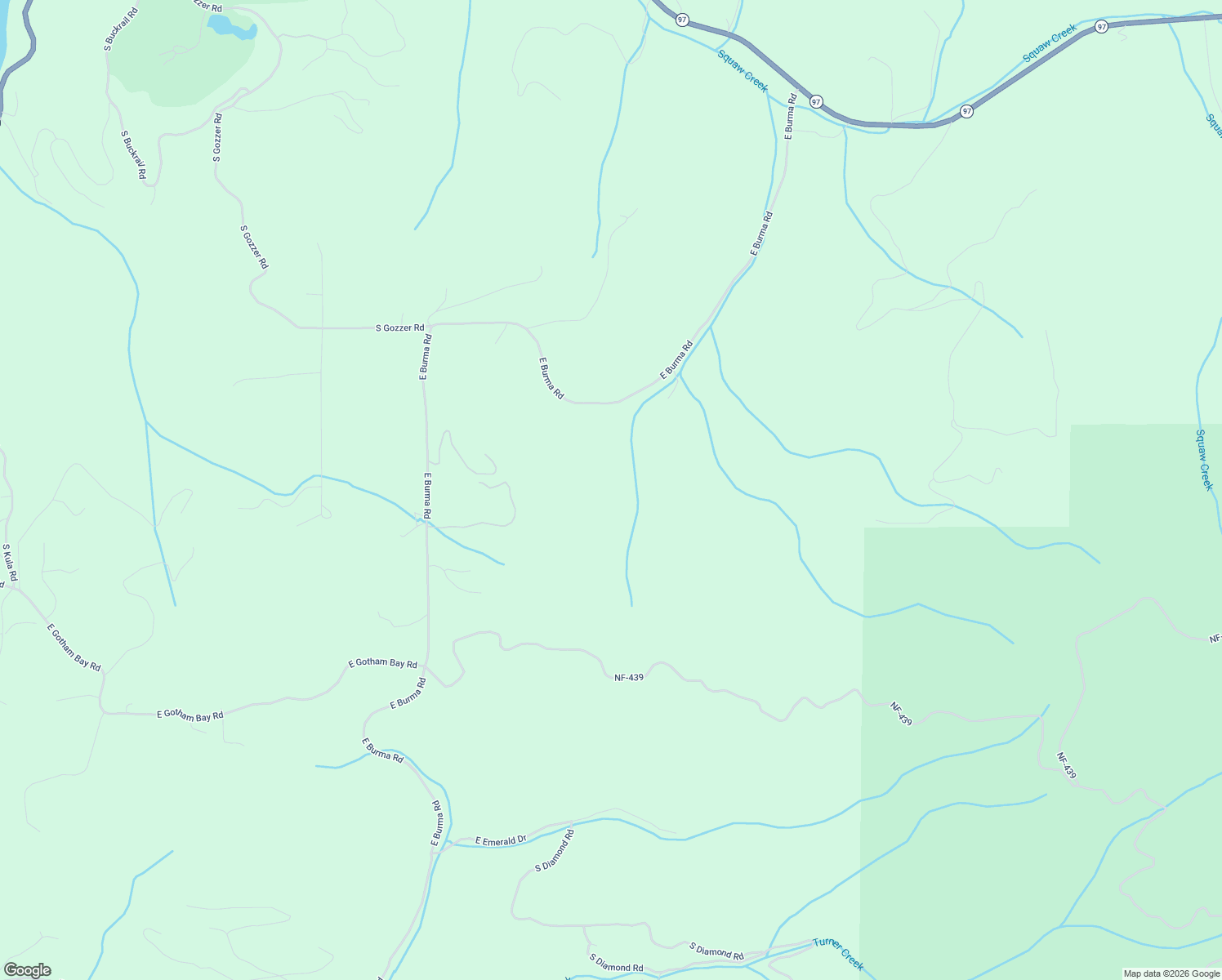 map of restaurants, bars, coffee shops, grocery stores, and more near 6946 East Burma Road in Harrison