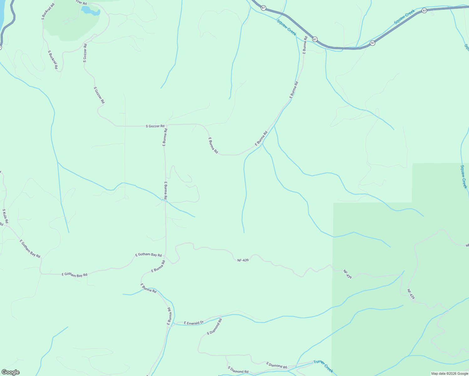 map of restaurants, bars, coffee shops, grocery stores, and more near 6946 East Burma Road in Harrison