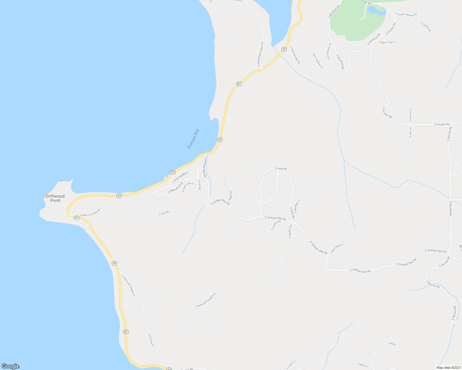 map of restaurants, bars, coffee shops, grocery stores, and more near Napili Road in Kootenai County