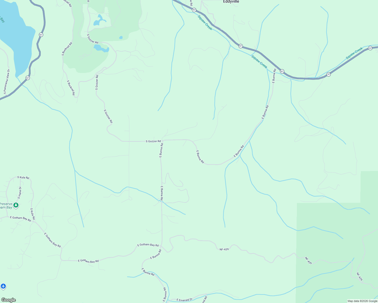 map of restaurants, bars, coffee shops, grocery stores, and more near 6584 East Burma Road in Harrison