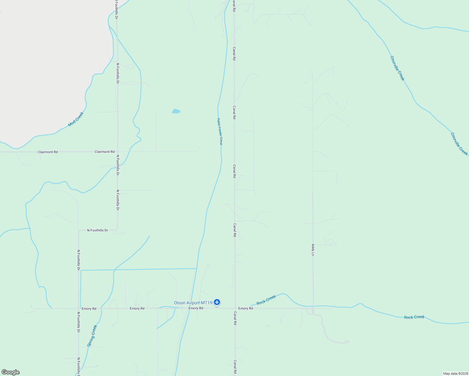 map of restaurants, bars, coffee shops, grocery stores, and more near 4421 Canal Road in Ronan