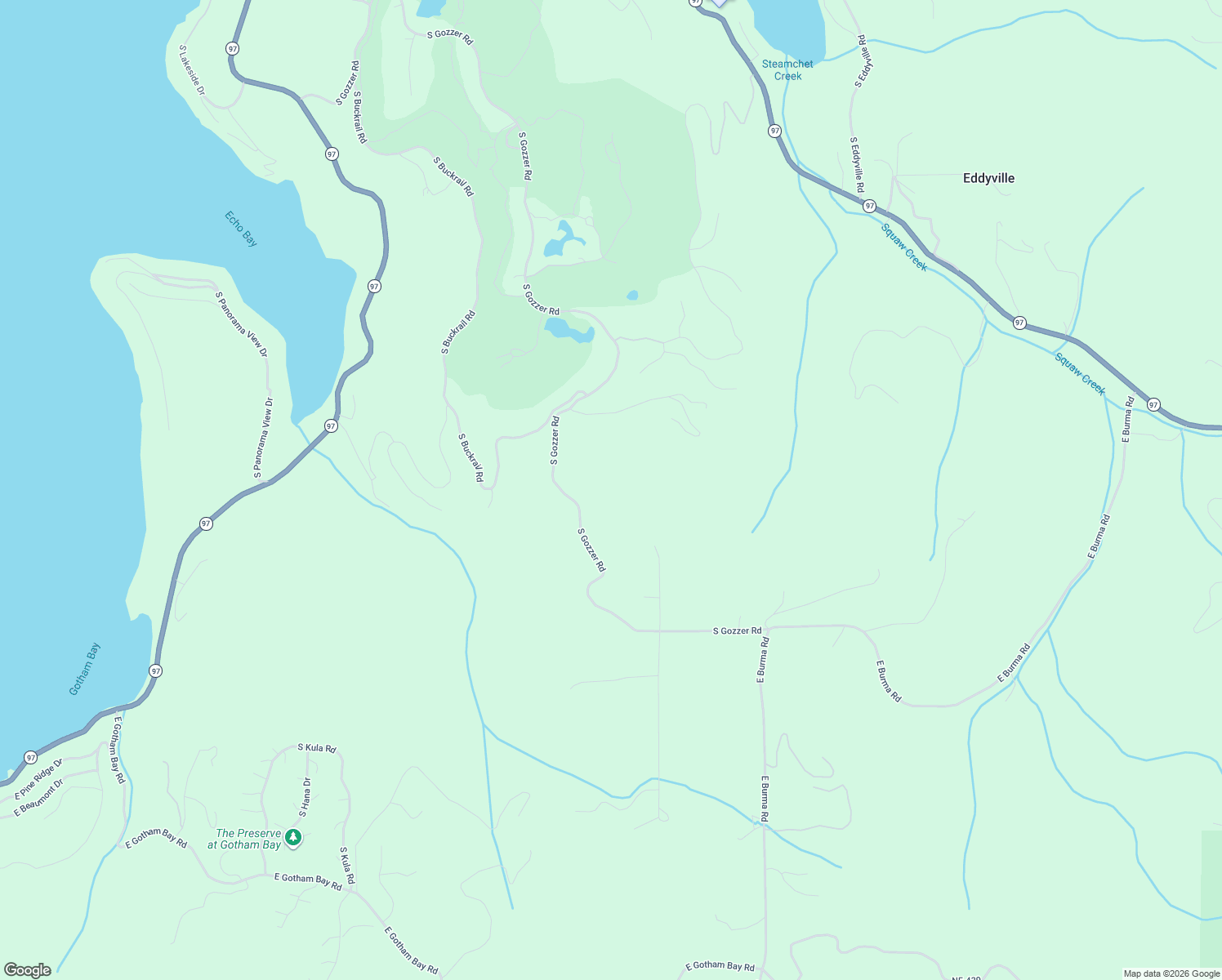 map of restaurants, bars, coffee shops, grocery stores, and more near 8562 South Gozzer Road in Harrison