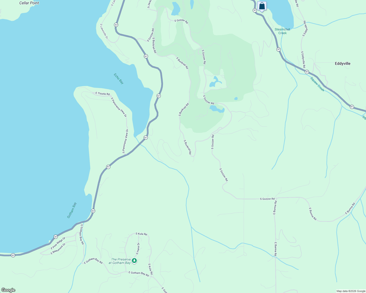 map of restaurants, bars, coffee shops, grocery stores, and more near 7821 South Buckrail Road in Harrison