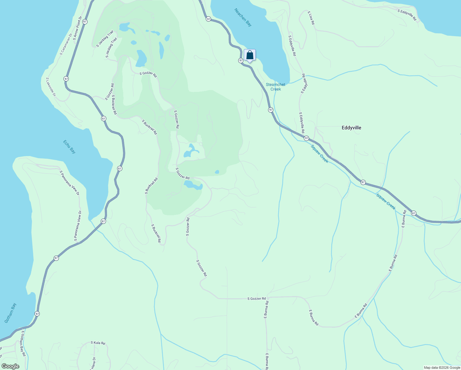 map of restaurants, bars, coffee shops, grocery stores, and more near 2833 East Lower Pasture Road in Harrison