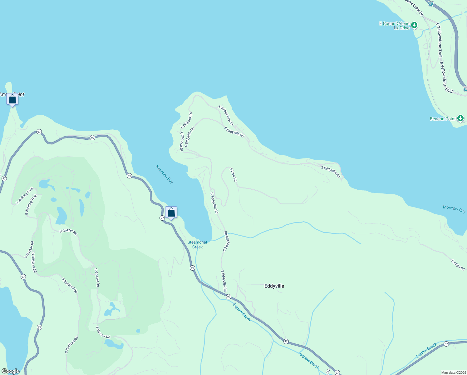 map of restaurants, bars, coffee shops, grocery stores, and more near East Lisa Road in Harrison