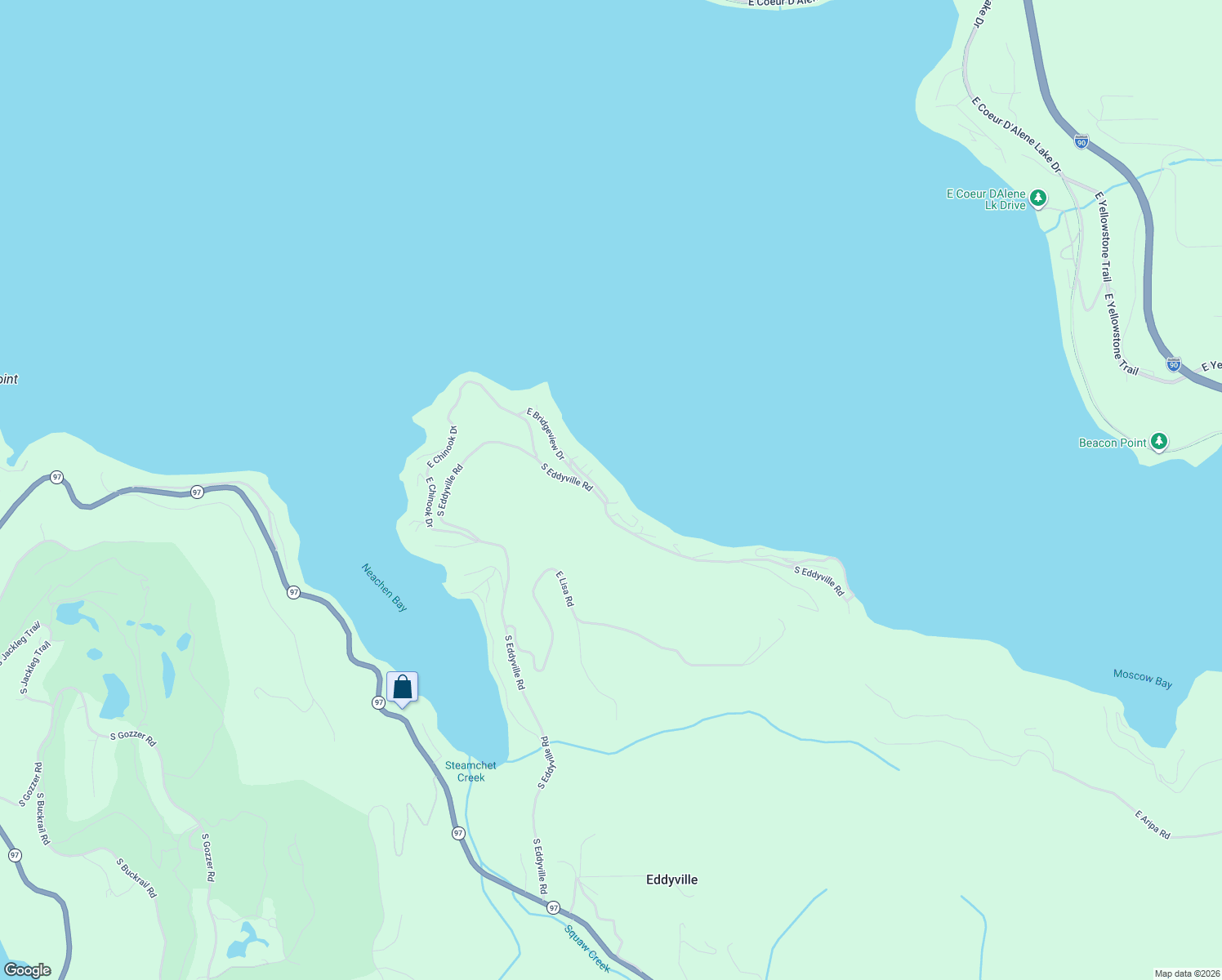 map of restaurants, bars, coffee shops, grocery stores, and more near 4081 East Bridgeview Drive in Harrison