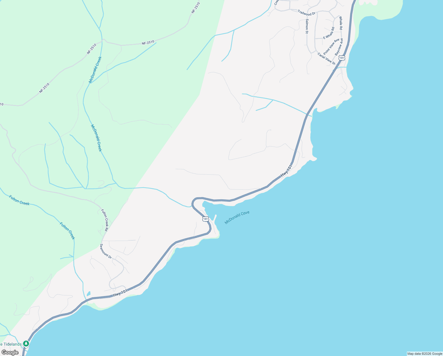 map of restaurants, bars, coffee shops, grocery stores, and more near Yashi Road in Brinnon